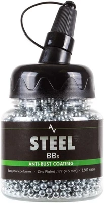 2500 Count Airgun Pistol BBs Pellets Steel Metal Ammo for BB Gun .177 Cal Bottle - Image 1 of 4