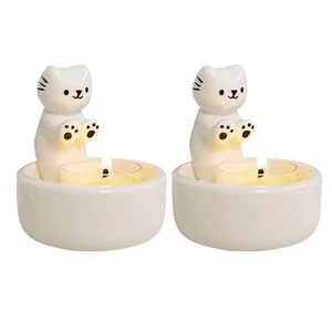 Kätzchen-Kerzenhalter, Aromatherapie-Kerze, Hübscher Katzen-Kerzenständer Z5741 - Bild 1 von 9