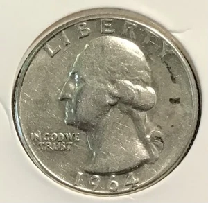 1964 und 1964 D Washington Quarters, 90% Silber, kostenloser Versand. - Bild 1 von 8