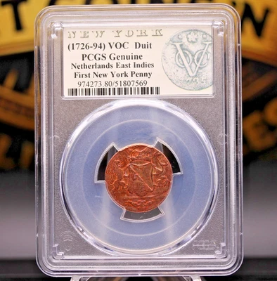 1790 VOC Duit ⚔️ PCGS “First New York Penny” 🧭 História colonial do cobre 🔥 - Imagem 1 de 4