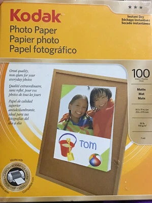 Kodak Inkjet Photo Paper 8.5 x 11 Matte White 100 Sheets 7 mil / 39lb Instantdry - Image 1 of 4