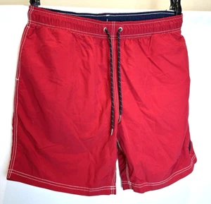 Nautica Swim Trunks Men's Size XXL Mesh Lining Pockets Drawstring Nylon Red - Picture 1 of 6