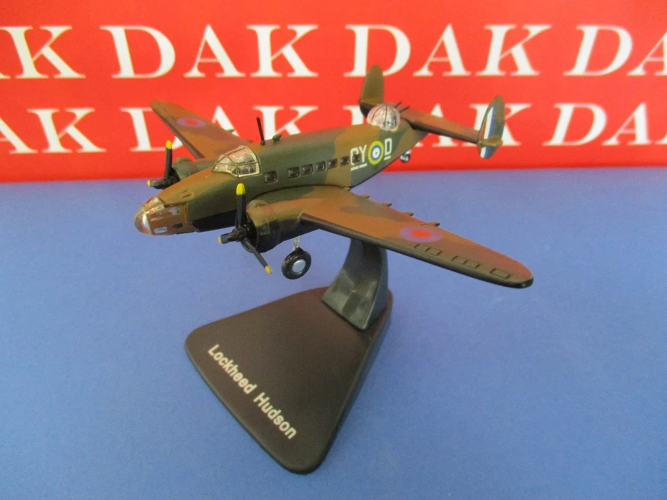 Die cast 1/144 Modellino Aereo Aircraft Lockheed Hudson A-29 RAF by Atlas - Immagine 1 di 4