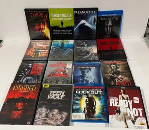 DVDs and Blu-Ray Lot of 16 Horror Thriller Movies Halloween Teen Wolf Rocky Hor - Picture 1 of 3