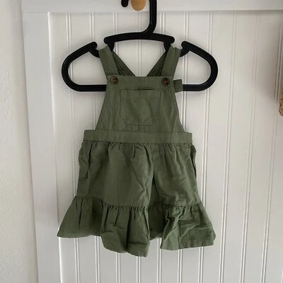 Antiguo Vestido Falda Azul Marino Niñas Pequeñas Verde Oliva 12-18 Meses Nuevo con Etiquetas Foto 1 de 4