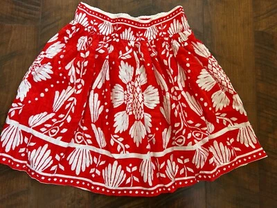 NWT Haute Hippie Linen Skirt Red White Size XS - Image 1 of 4