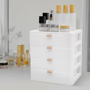 Modern Desktop Storage Box Drawer Organizer Desk Organizer with Drawer White NEW - Picture 1 of 18