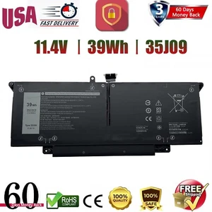 JHT2H Battery For Dell Latitude 7310 7410 0HRGYV 35J09 0YJ9RP 39Wh 11.4V US - Picture 1 of 9