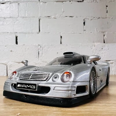 Mercedes-Benz AMG CLK GTR Street Version Maisto 1:26 Diecast Silver 1:24 - Image 1 of 4