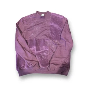 Alfred Dunner Purple Patchwork Pullover Sweatshirt Women’s Petite M - Picture 1 of 5