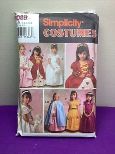 1993 Simplicity #9089 Princess Dress Cape Costume Pattern Size A UNCUT X20 - Picture 1 of 4