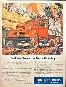 Camiones Dodge con clasificación de trabajo compra bonos de victoria Segunda Guerra Mundial anuncio impreso vintage 1945 - Imagen 1 de 6