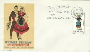 FDC Primer día España 1970 Trajes típicos PONTEVEDRA - Imagen 1 de 1