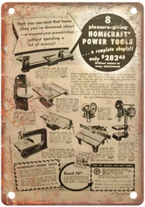 Vintage 1948 Rockwell Delta Tools Ad Reproduction Metal Sign Z243 - Picture 1 of 1