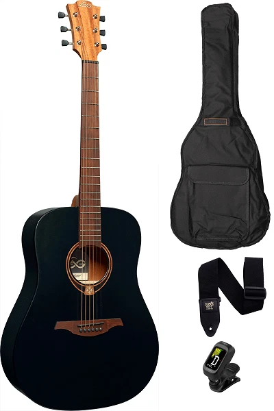 Guitare Folk Lag T70D-BLS Dreadnought Black Satin