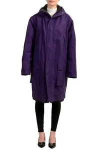 Versace Sport Women's Wool Reversible Hooded Full Zip Coat US 50 IT 60 - Picture 1 of 8