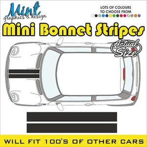 para adaptarse a las calcomanías a rayas MINI capó pegatinas JCW Cooper Clubman gráficos SIN PP 019 - Imagen 1 de 4