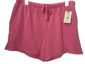 TERRA & SKY SHOCKING PINK KNIT SHORTS Elastic Waist Front Pockets Sz 2X* - Picture 1 of 8