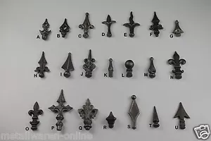 Zaunspitzen Stahl Schmiedeeisen-Zaun Tor Eisenspitze Zierspitze Metall Stahlguss - Bild 1 von 22
