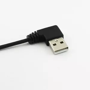 USB 2.0 B Male Right Angle to A Right Angle Male Spiral Coiled Printer Cable 5ft - Picture 1 of 7