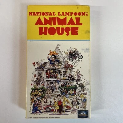 National Lampoon's Animal House Vintage 1990 VHS Tape Universal John Belushi Foto 1 de 4