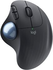 Mouse de pista láser inalámbrico Logitech M575 diseño ergonómico mano derecha
