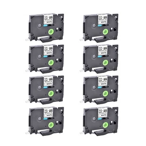 8x Compatible Brother HSe-211 Cartouche 5.8mm gaine thermorétractable blanc - Photo 1/7