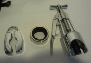 Tragbarer Bar Wein Korken Öffner, Flaschenring und Folienschneider Set im Koffer NEU - Bild 1 von 7