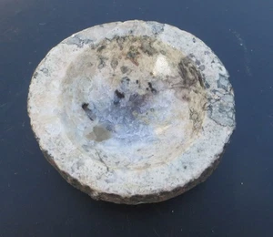 Geode Stone Slice Ashtray Trinket Dish Amethyst Crystal or Similar Polished 8cm - Picture 1 of 9