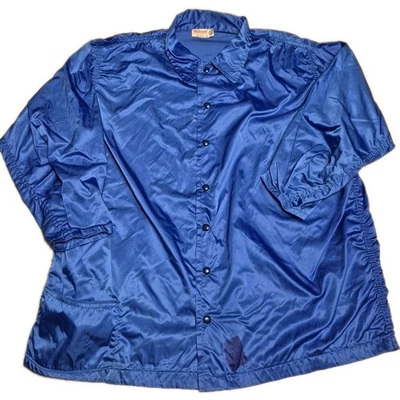 ¿años 50 60? Chaqueta deportiva Wilson Sports Equipment azul satinado nailon entrenador deportivo 48 XL  Foto 1 de 4