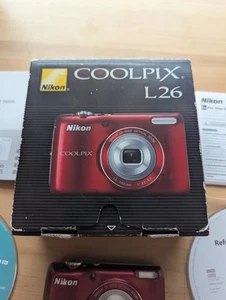 Cámara digital Nikon COOLPIX L26 16,1 MP - roja con caja manual PROBADA FUNCIONANDO - Imagen 1 de 22