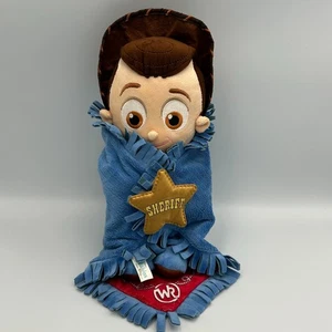 Disney Parks -Babies Woody Plush Blanket Toy Story Baby Swaddle Wrap 11"- RARE - Picture 1 of 16