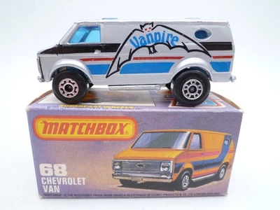 VINTAGE MATCHBOX SUPERFAST No.68e CHEVROLET VAN IN ORIGINAL BOX 1982 - Image 1 of 4