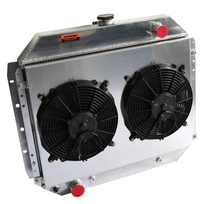 433 SPAWON Radiator +Fan Shroud For Ford Bronco F100 150 250 350 1968-1979 AT MT Foto 1 de 4