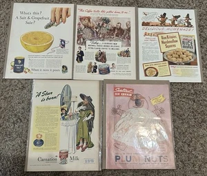 Vintage Magazin Film Werbung für Morton Salt, Maxwell House Kaffee, Rice Krispies, mehr - Bild 1 von 14