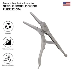 Needle Nose Locking Plier 22 cm Stain Steel Premium Surgical Instruments - Picture 1 of 2