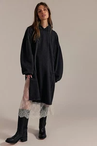 Free People We The Free Maxi Hoodie Sweatshirt Dress Oversized Cotton L 283971 - Picture 1 of 14
