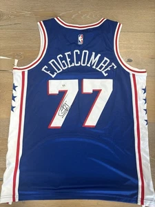 PSA COA VJ EDGECOMBE Signed Autographed Philadelphia 76ers Basketball Jersey - Picture 1 of 2