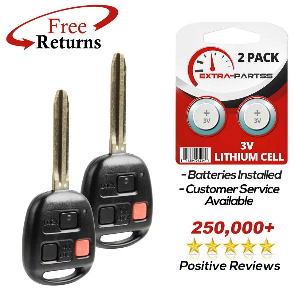 2 For 2003 2004 2005 2006 2007 Toyota Land Cruiser Keyless Entry Remote Key Fob Foto 1 de 4