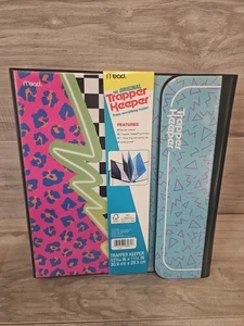 Trapper Keeper Binder Retro 80s / 90s Mead 1" Ring 2 Folder s Pocket NEW - Picture 1 of 3