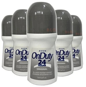 AVON ON Duty 24 Hour Original Scent Roll-On Anti-Perspirant Deodorant sale 5Pack - Picture 1 of 2