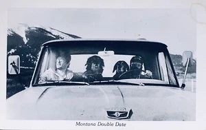 Vintage Duckboy Cards Postcard Unposted Montana Double Date B&W Men With Dogs - Picture 1 of 2