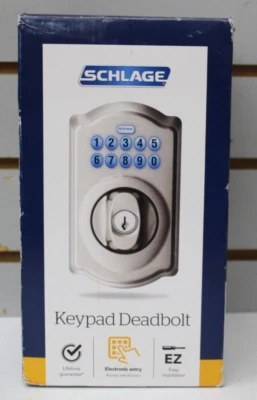 Schlage BE365VCAM619 Teclado Camelot Deadbolt - Níquel Satinado NUEVO Foto 1 de 3