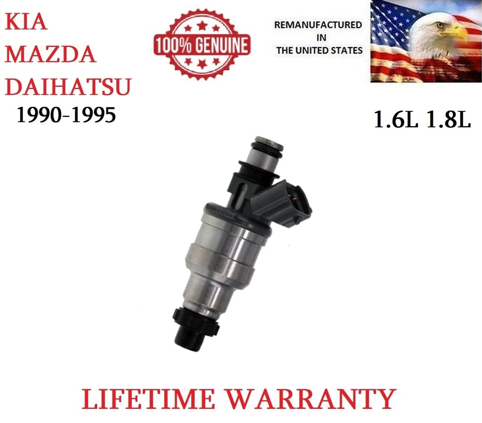 GENUINE DENSO Single Fuel Injector For 1990-94 MAZDA Protege 1.8L #195500-2040 - Image 1 of 1