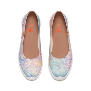 Women Size 5-12 Slip On Shoes Comfort "Van Gogh Wheatfield with Cypresses V3" - Picture 1 of 14