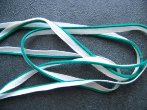 GALON PASSPEL WEISS UND GRÜNER RAND - 5 Meter - F 12 - Bild 1 von 1