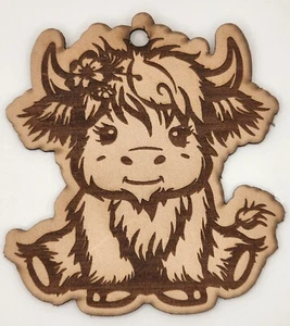 Highlander 4 Leather Charm - Air Freshener (Set of 4) Cute Shaggy Breed Nice! - Picture 1 of 1