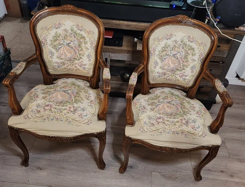 ITALIAN CHATEAU D'AX  FRENCH PROVINCIAL TAPESTRY FAUTEUIL ARMCHAIR Cover