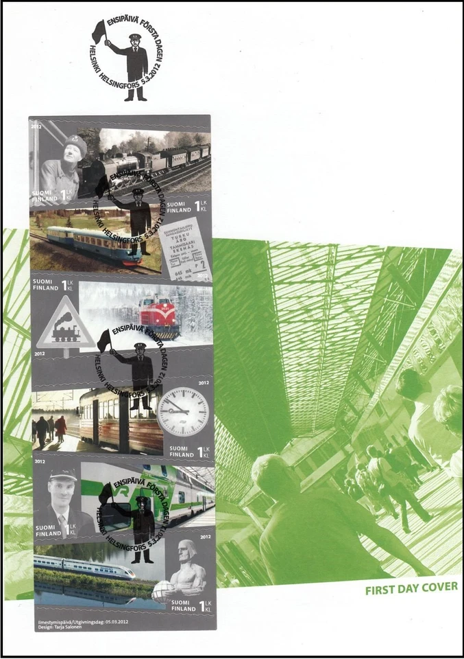 Steam Engine Train Railroad VR 150 Year Mint Booklet Finland FDC 2012 - Image 1 of 1