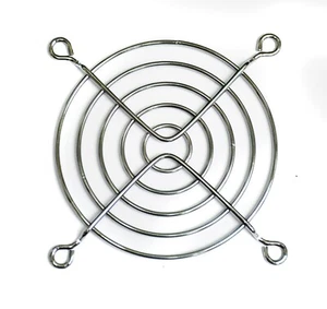 2pc 8cm Metal Fan Grill * Chrome Plated * Hole Pitch=70.5mm * Hole=4.5mm - Picture 1 of 2